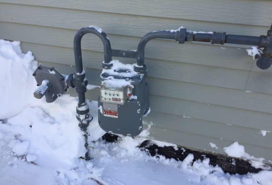 snowy gas meter